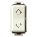 Vimar LINEA Classica 1P 2-Way Push Button Switch, 10A, 250V, Built-In, Directional Arrows, Center-Off Position, White — Quality Boat Parts
