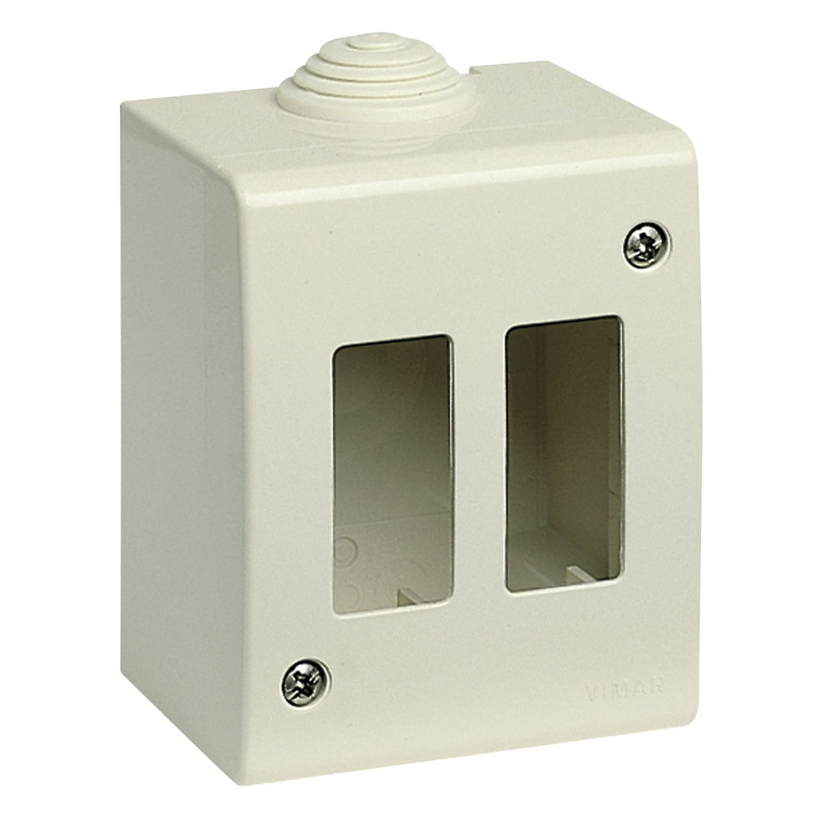 Vimar 8000 IP40 2-Module Surface Enclosure, RAL 7035 Ivory — Quality Boat Parts