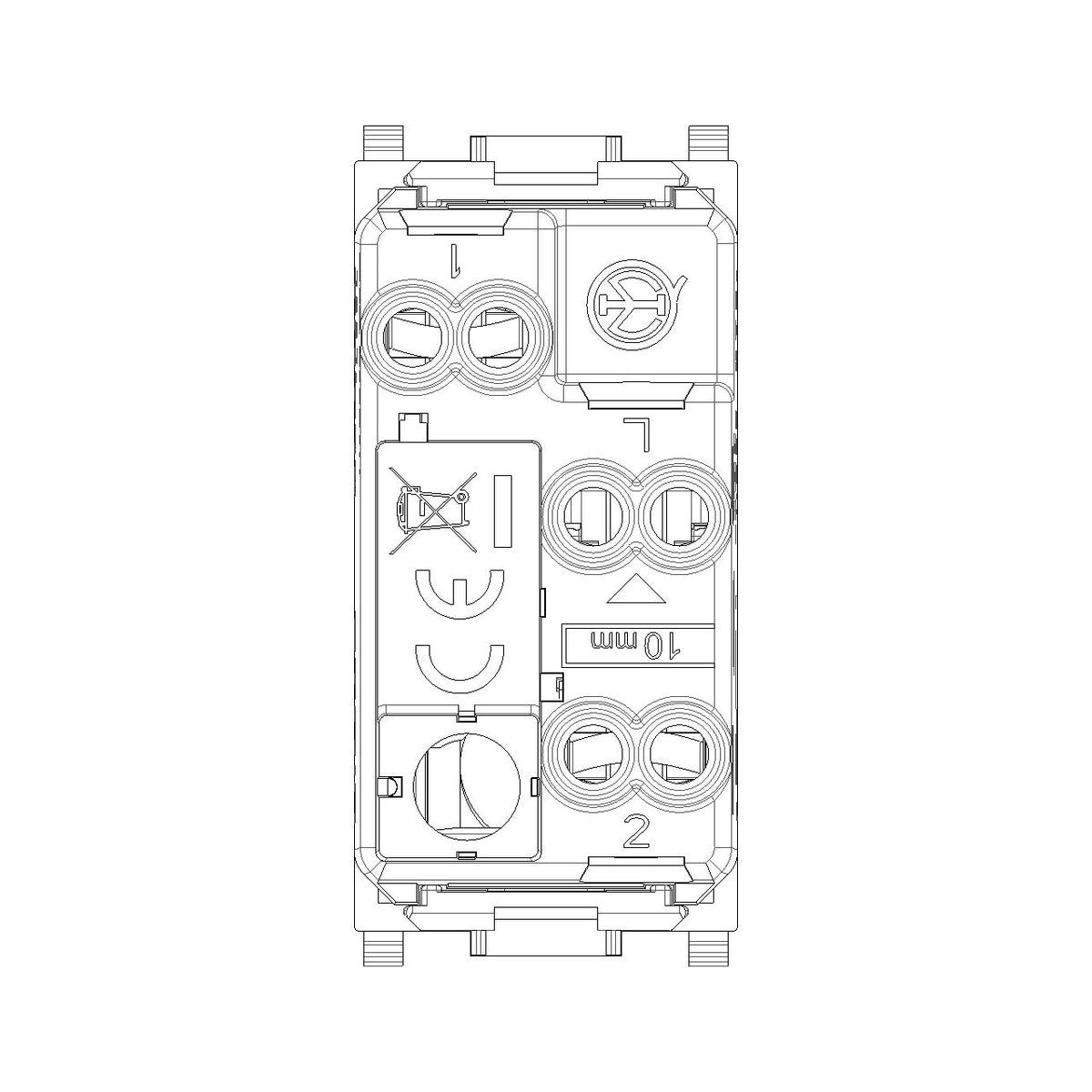 Vimar Plana 1P 10AX 2-Way Switch Mechanism, For 1-3 Module Button, 250V, LED-Illuminable, IP40 — Quality Boat Parts