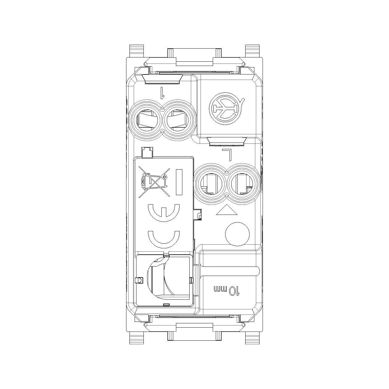Vimar Plana 1P NO Push Button Mechanism, For 1-3 Module Buttons, 10A 250V, Lightable, Flush Mount, IP40, Halogen-Free — Quality Boat Parts