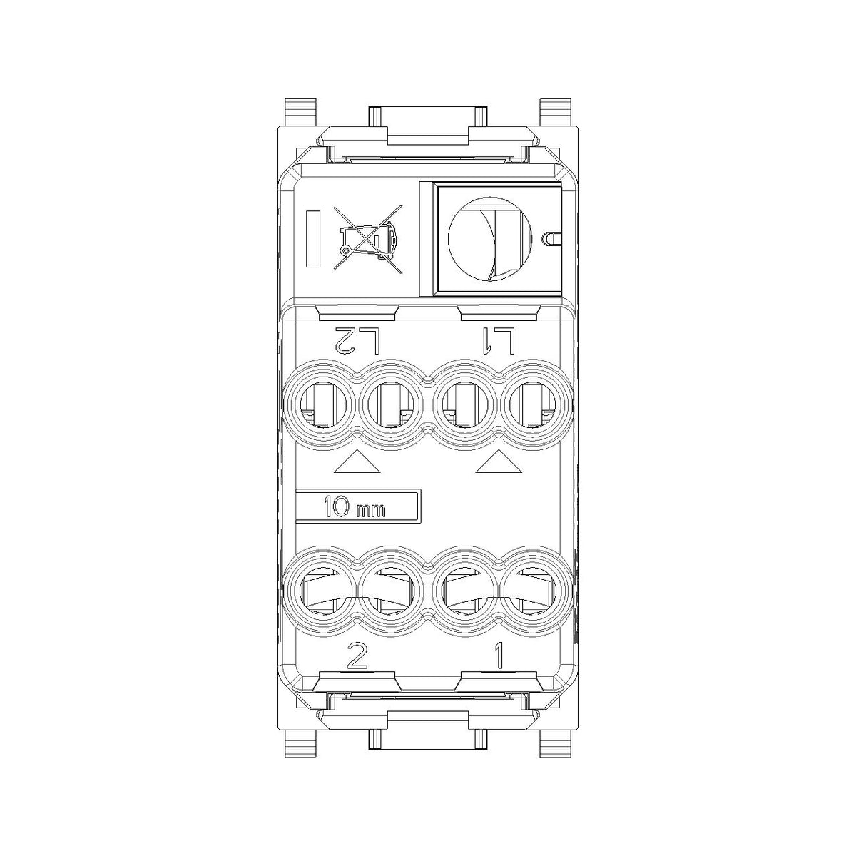 Vimar Plana 2-Pole 1-Way Switch Mechanism, 16AX, 250V, IP40, Flush Mount, Optional LED Illumination — Quality Boat Parts