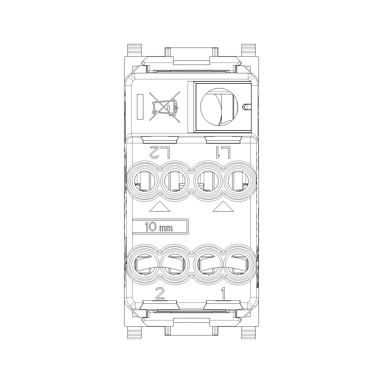 Vimar Plana 2-Pole 1-Way Switch Mechanism, 16AX, 250V, IP40, Flush Mount, Optional LED Illumination — Quality Boat Parts