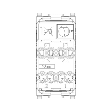 Vimar Plana 2-Pole 1-Way Switch Mechanism, 16AX, 250V, IP40, Flush Mount, Optional LED Illumination — Quality Boat Parts
