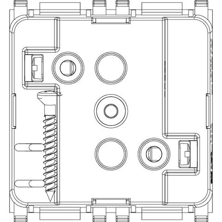 Vimar Plana TORCIA Emergency Hand Lamp, 120V, Ni-MH Rechargeable Battery, 2h Runtime, Charging Socket Outlet, 2-Module, White Finish — Quality Boat Parts