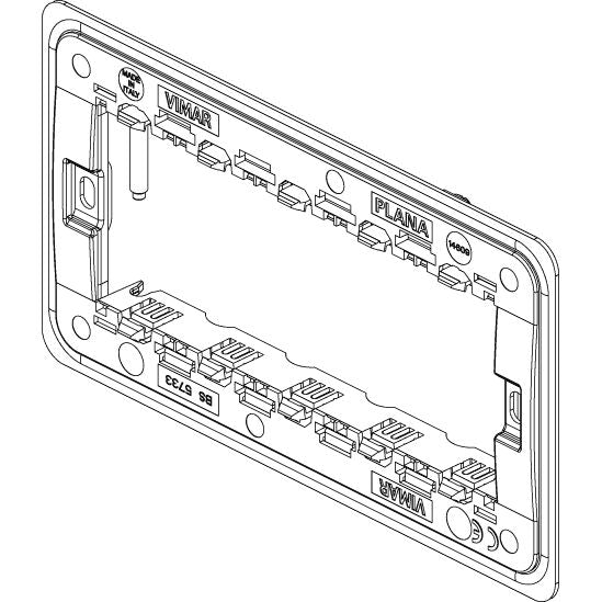 Vimar Plana 5-Module Mounting Frame, British Standard, With Screws — Quality Boat Parts