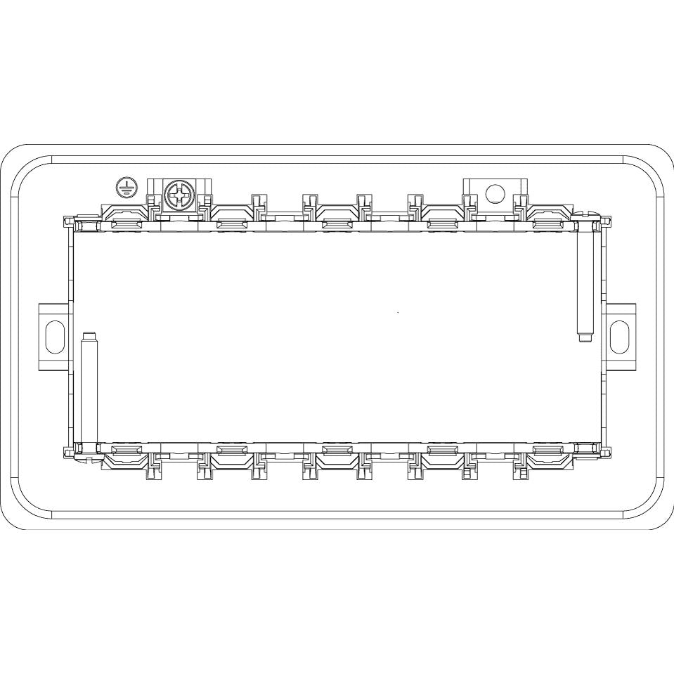 Vimar Plana 5-Module Mounting Frame, British Standard, With Screws — Quality Boat Parts