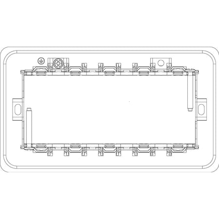 Vimar Plana 5-Module Mounting Frame, British Standard, With Screws — Quality Boat Parts