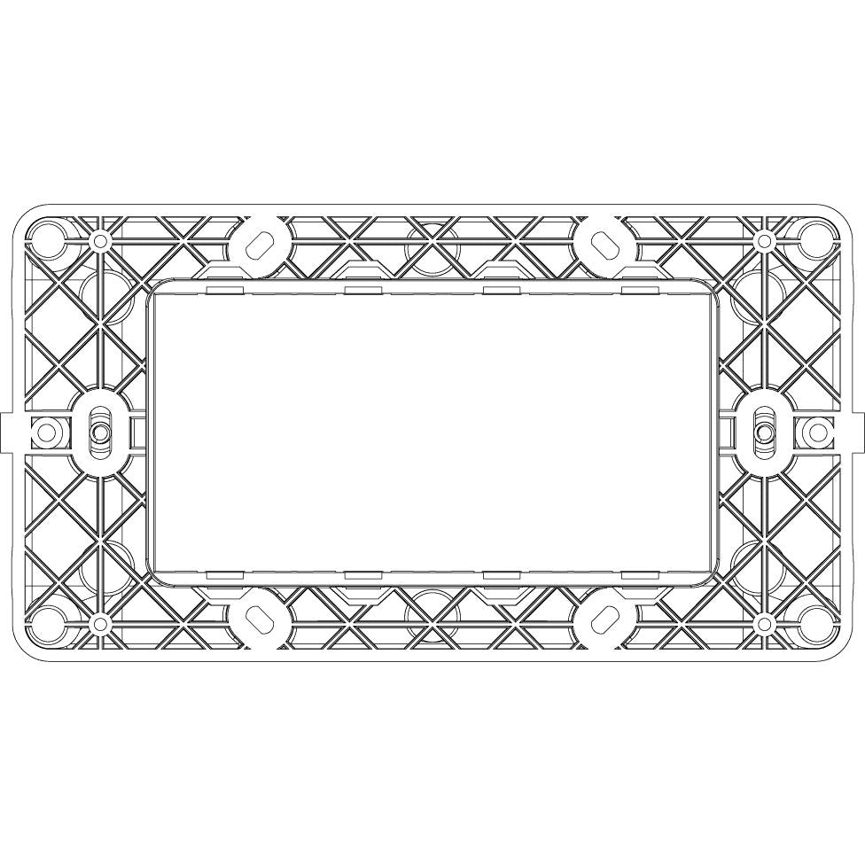 Vimar Plana 4-Module Mounting Frame, With Screws, Flush Mount, Front-Side Module Inserts, Horizontal/Vertical Mounting, Thermoplastic — Quality Boat Parts