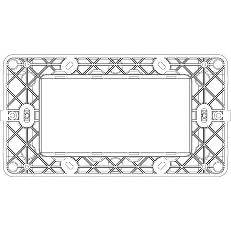 Vimar Plana 4-Module Mounting Frame, With Screws, Flush Mount, Front-Side Module Inserts, Horizontal/Vertical Mounting, Thermoplastic — Quality Boat Parts