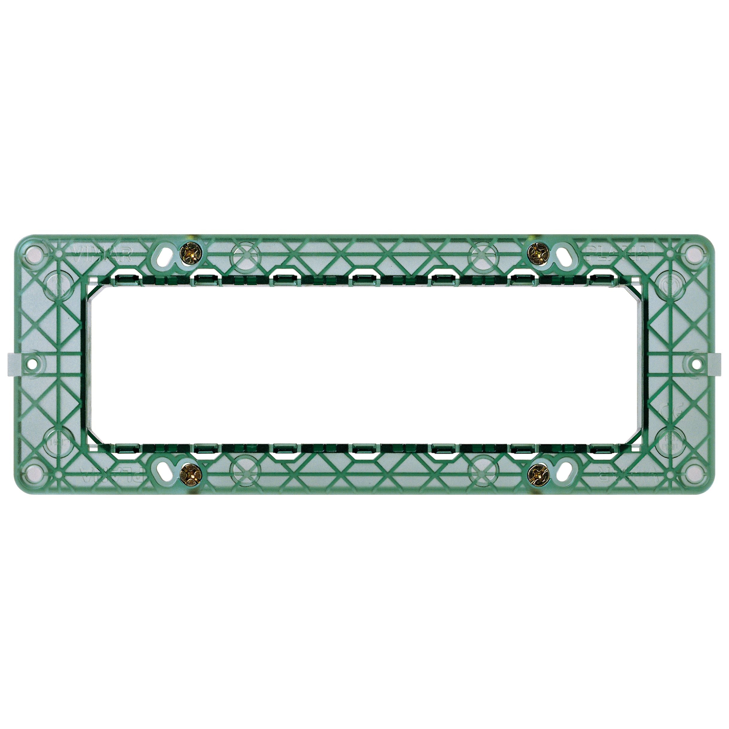 Vimar Plana 7-Module Mounting Frame, For 6/7-Module Boxes, Flush-Mount, With Screws — Quality Boat Parts