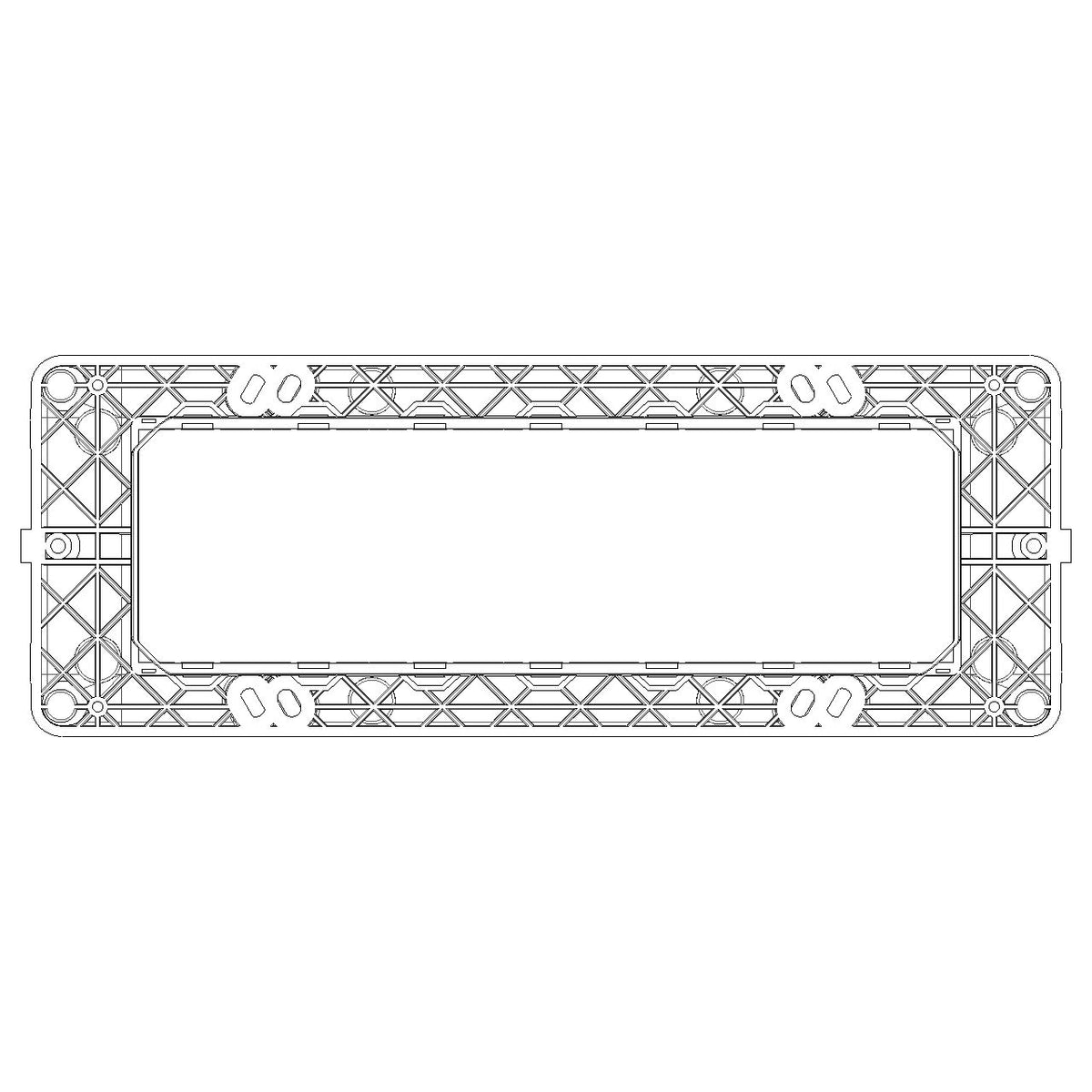 Vimar Plana 7-Module Mounting Frame, For 6/7-Module Boxes, Flush-Mount, With Screws — Quality Boat Parts