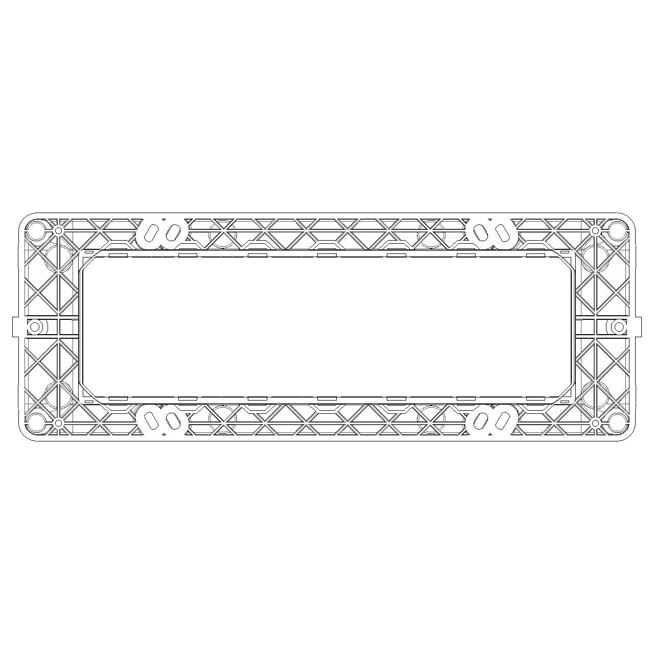 Vimar Plana 7-Module Mounting Frame, For 6/7-Module Boxes, Flush-Mount, With Screws — Quality Boat Parts