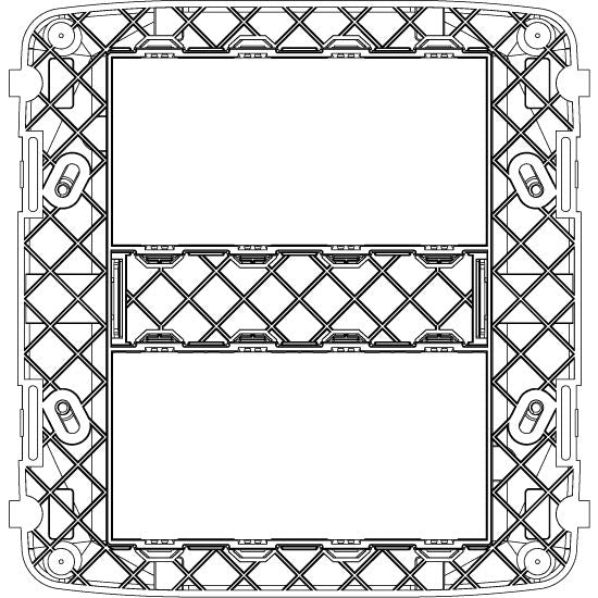 Vimar Plana 8 (4+4)-Module Mounting Frame with Screws, For V71318/V71718 Flush and 14788 Table Mounting Boxes — Quality Boat Parts