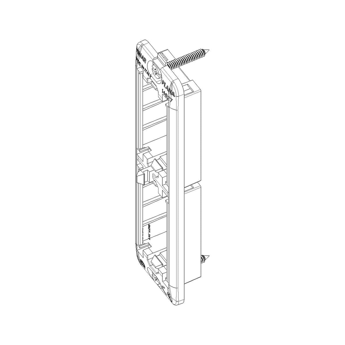 Vimar Plana 2-Module Panel-Mount Frame, With Screws, Thermoplastic — Quality Boat Parts