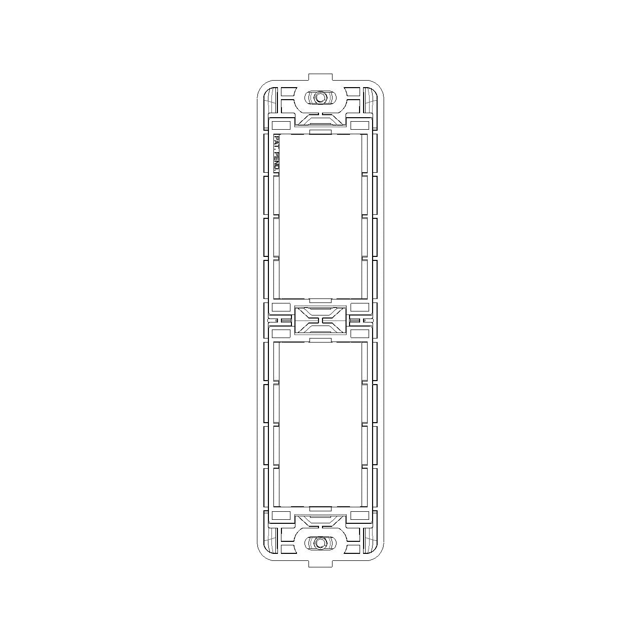Vimar Plana 2-Module Panel-Mount Frame, With Screws, Thermoplastic — Quality Boat Parts