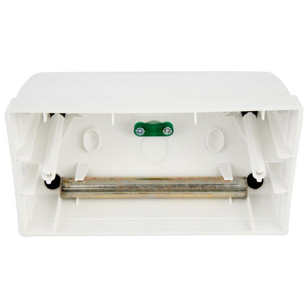 Vimar Plana 4-Module Table Mounting Box, Matt White Finish, Halogen-Free Plastic, IP20, Cable Entry, 142.5 x 80 x 67.6 mm — Quality Boat Parts