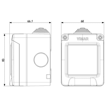 Vimar Isoset IP55 1M Surface Enclosure, For Eikon, Arké & Plana — Quality Boat Parts