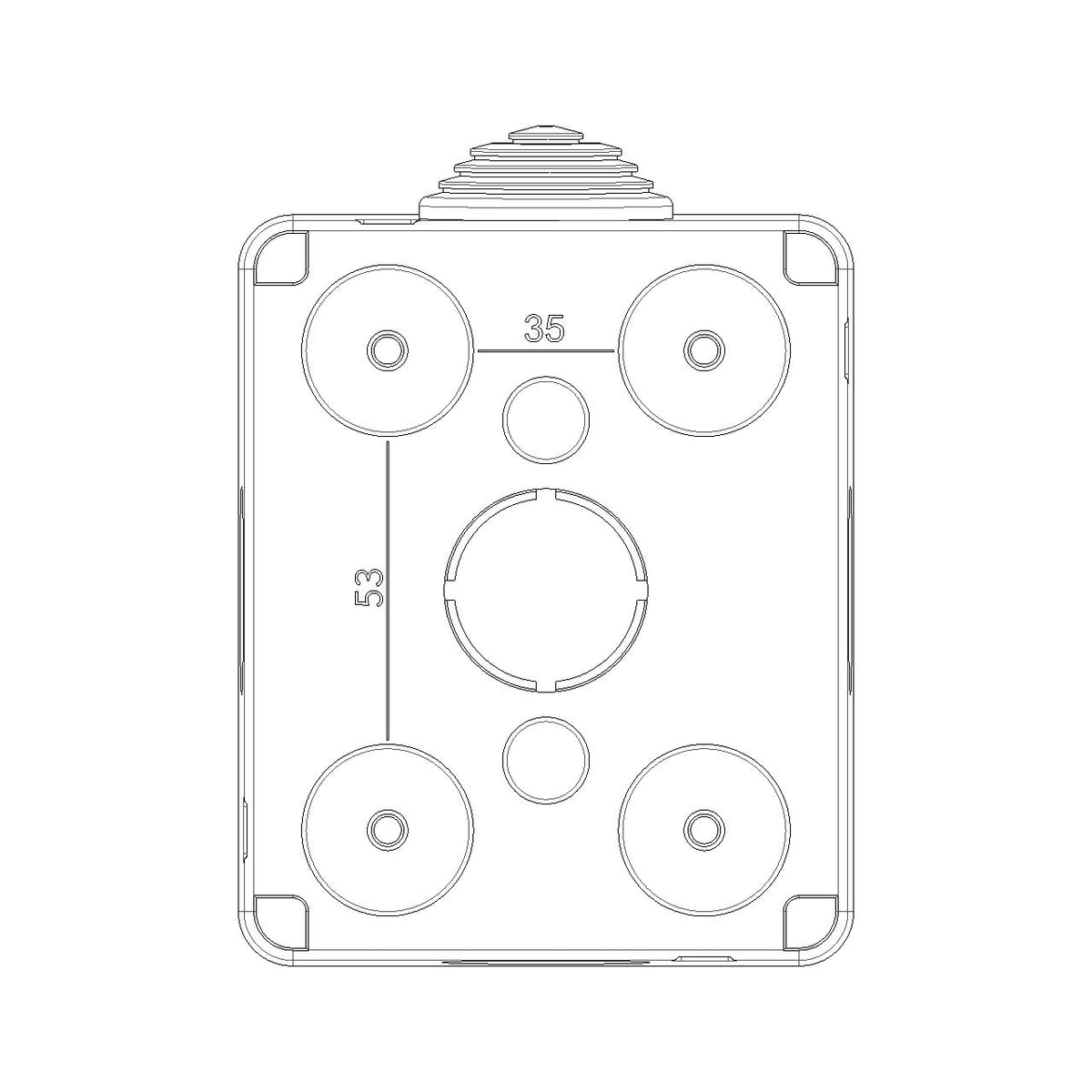 Vimar Isoset IP55 1M Surface Enclosure, For Eikon, Arké & Plana — Quality Boat Parts