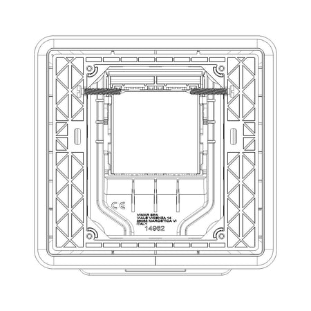 Vimar Isoset IP55 Enclosure With Inserted Socket, 2-Module, For Eikon/Arké/Plana Modules, For 3-Module Flush Mounting Box — Quality Boat Parts
