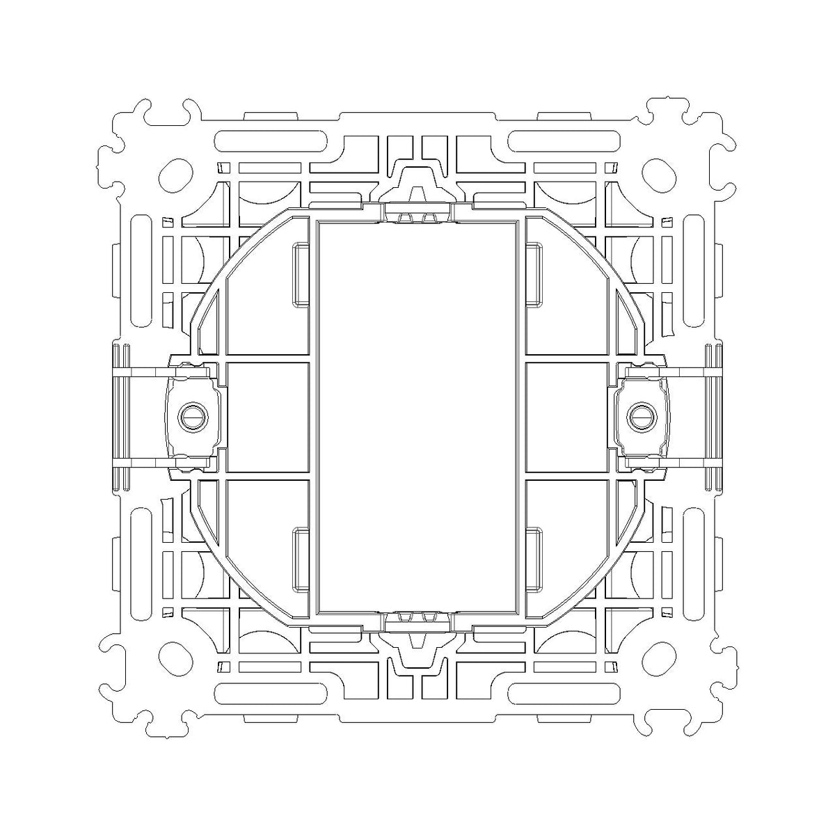 Vimar ARKÉ 1-Module Mounting Frame, With Claws, For 60 mm Round Boxes — Quality Boat Parts