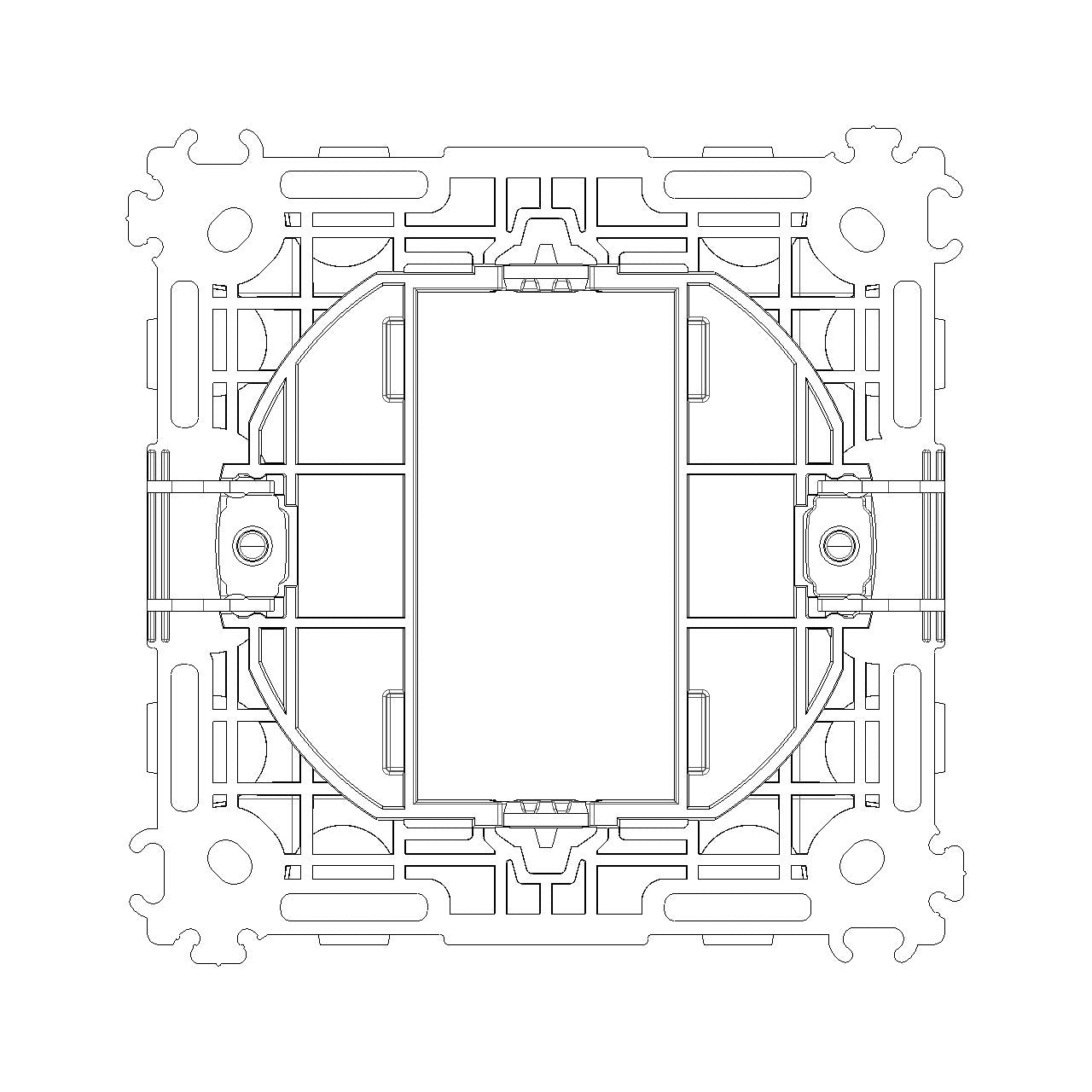 Vimar ARKÉ 1-Module Mounting Frame, With Claws, For 60 mm Round Boxes — Quality Boat Parts