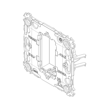 Vimar ARKÉ 1-Module Mounting Frame, With Claws, For 60 mm Round Boxes — Quality Boat Parts
