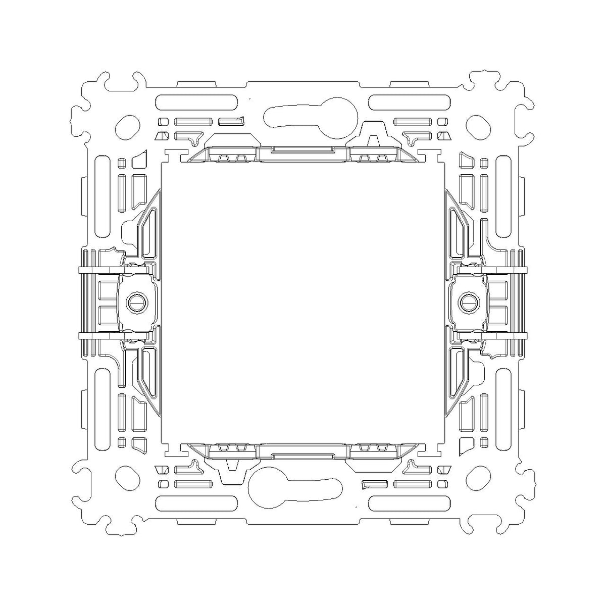 Vimar ARKÉ 2-Module Mounting Frame, For 60 mm Round Boxes, 71 mm Centers, Claw Mount — Quality Boat Parts