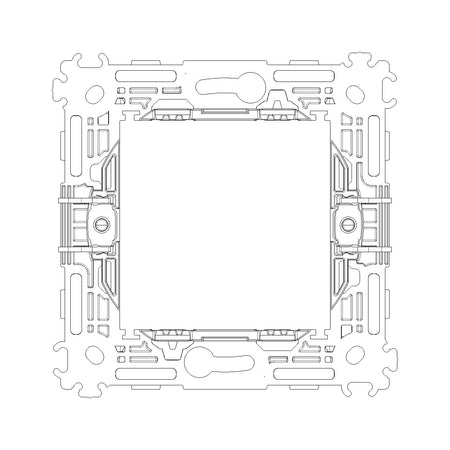 Vimar ARKÉ 2-Module Mounting Frame, For 60 mm Round Boxes, 71 mm Centers, Claw Mount — Quality Boat Parts