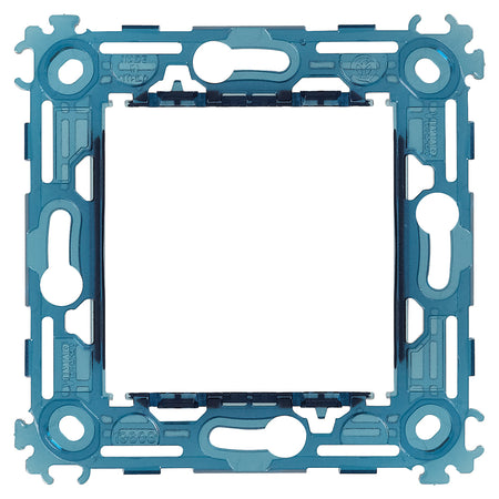 Vimar Arké 2-Module Mounting Frame, For 60 mm Fixing Centers or 56x56 mm Box, 71 mm Center Distance, Without Screws, Transparent Thermoplastic — Quality Boat Parts