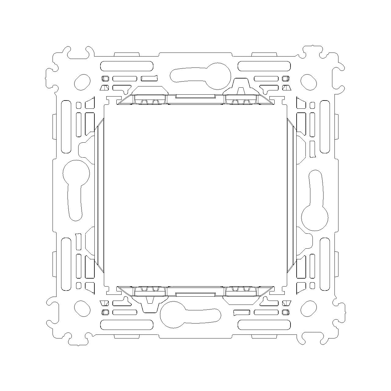 Vimar Arké 2-Module Mounting Frame, For 60 mm Fixing Centers or 56x56 mm Box, 71 mm Center Distance, Without Screws, Transparent Thermoplastic — Quality Boat Parts