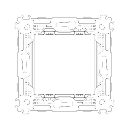 Vimar Arké 2-Module Mounting Frame, For 60 mm Fixing Centers or 56x56 mm Box, 71 mm Center Distance, Without Screws, Transparent Thermoplastic — Quality Boat Parts