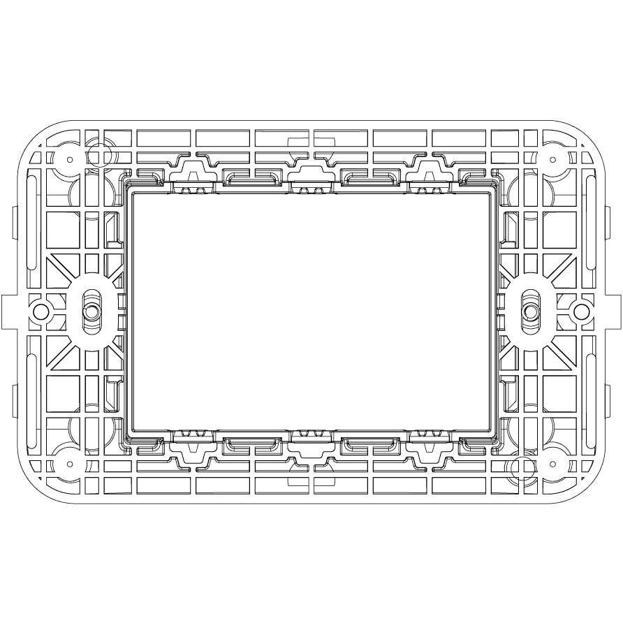 Vimar Arké 3-Module Mounting Frame, Flush-Mounted, With Screws — Quality Boat Parts