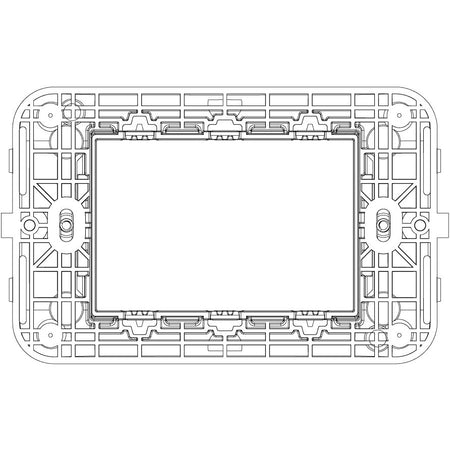 Vimar Arké 3-Module Mounting Frame, Flush-Mounted, With Screws — Quality Boat Parts