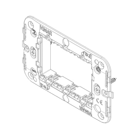 Vimar Arké 3-Module Mounting Frame, Flush-Mounted, With Screws — Quality Boat Parts