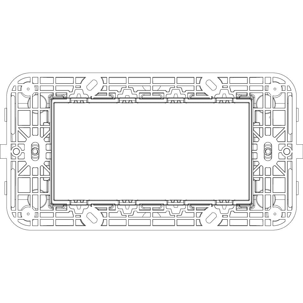Vimar Arké 4-Module Mounting Frame, With Screws, Thermoplastic, Flush-Mount — Quality Boat Parts