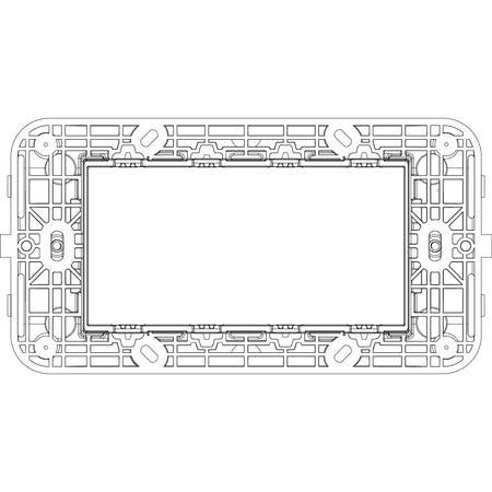 Vimar Arké 4-Module Mounting Frame, With Screws, Thermoplastic, Flush-Mount — Quality Boat Parts