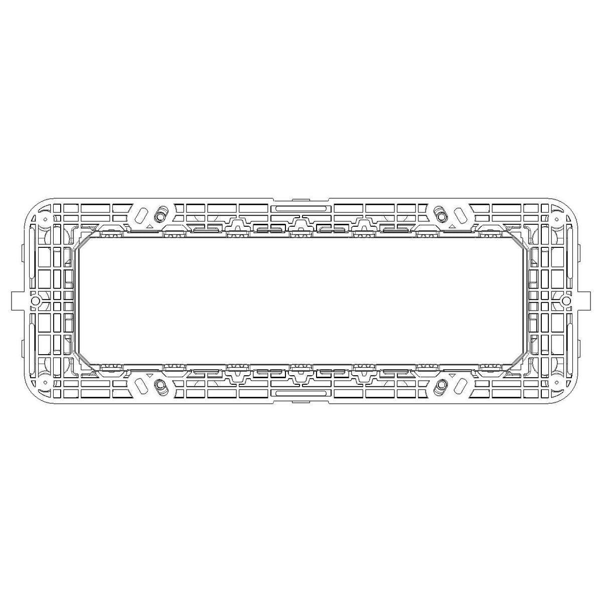 Vimar ARKÉ 7-Module Mounting Frame, For 6/7-Module Mounting Boxes, Flush-Mount, With Screws — Quality Boat Parts