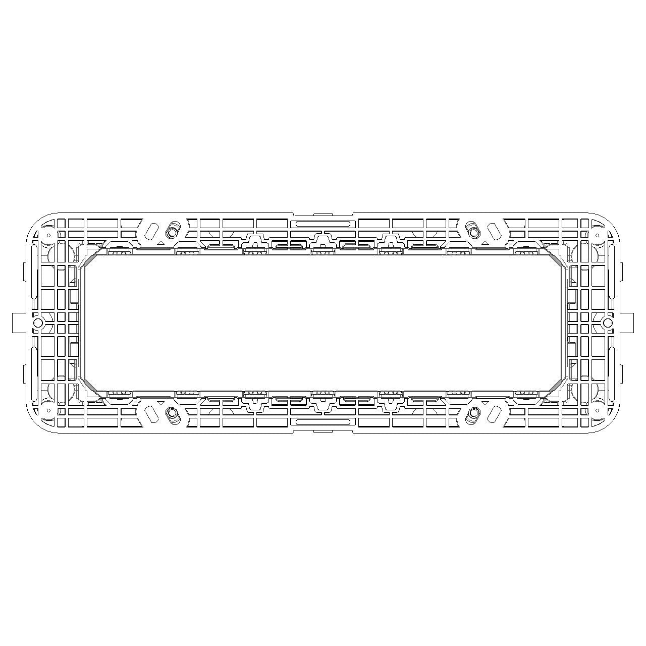 Vimar ARKÉ 7-Module Mounting Frame, For 6/7-Module Mounting Boxes, Flush-Mount, With Screws — Quality Boat Parts