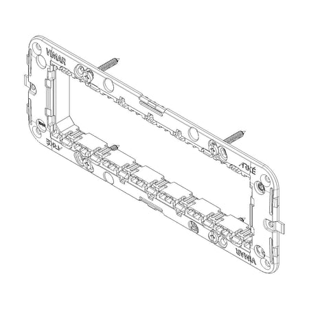 Vimar ARKÉ 7-Module Mounting Frame, For 6/7-Module Mounting Boxes, Flush-Mount, With Screws — Quality Boat Parts