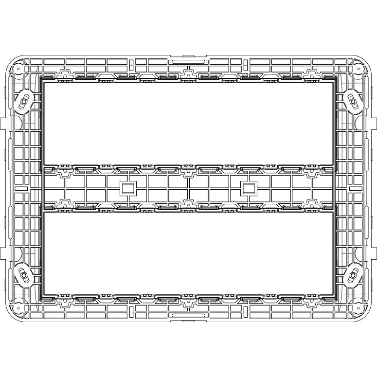 Vimar ARKÉ 14 (7+7)-Module Mounting Frame, For V71320/V71620/V71720 Flush and 09920 Surface Boxes, With Screws, Thermoplastic — Quality Boat Parts