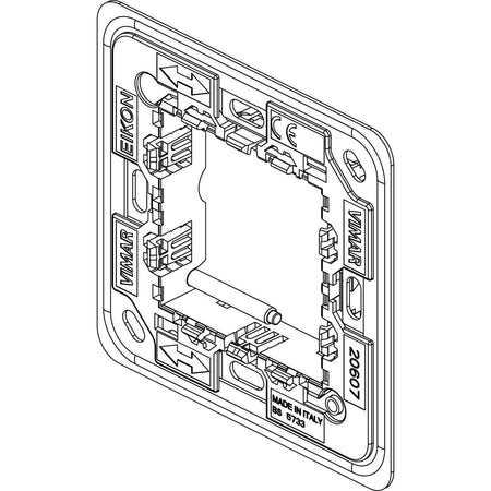 Vimar Eikon 2M Mounting Frame, For British Standard Square Boxes — Quality Boat Parts