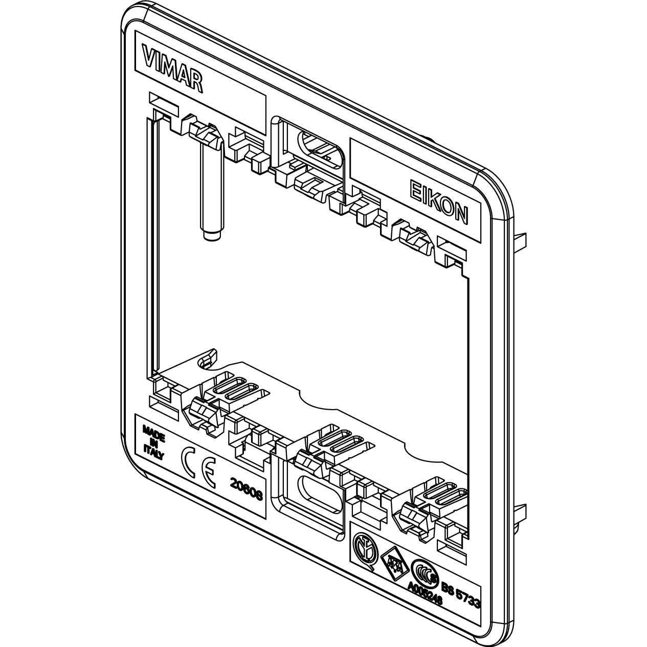 Vimar Eikon Frame 3M BS Mounting Frame, British Standard Boxes, With Screws — Quality Boat Parts