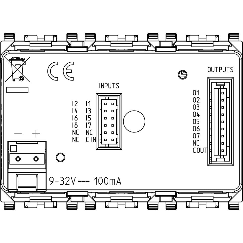 Vimar Eikon Tactil 8IN/7OUT Electronic Control, 9-32VDC, 6 Buttons, RGB LED — Quality Boat Parts
