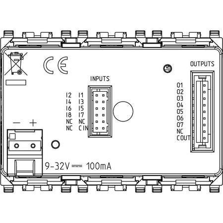 Vimar Eikon Tactil 8IN/7OUT Electronic Control, 9-32VDC, 6 Buttons, RGB LED — Quality Boat Parts