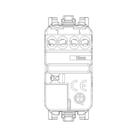 Vimar Linea 1P NO Pushbutton Mechanism, For 1-Module Button, 10A 250V, IP40, Illuminable — Quality Boat Parts