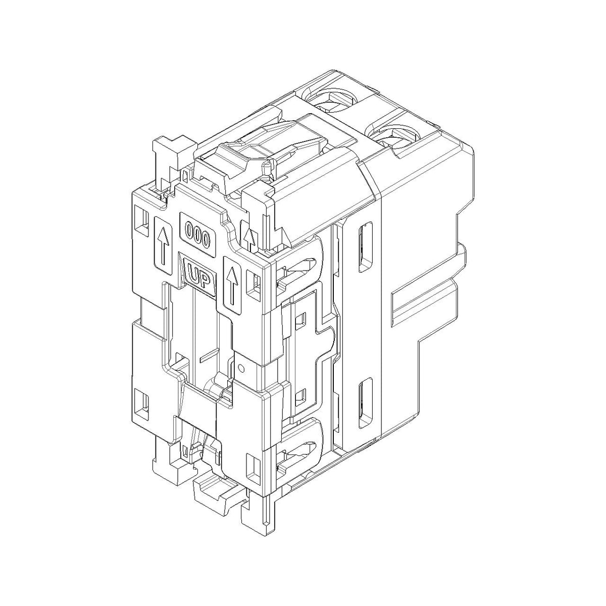 Vimar Linea 1P NO Pushbutton Mechanism, For 1-Module Button, 10A 250V, IP40, Illuminable — Quality Boat Parts