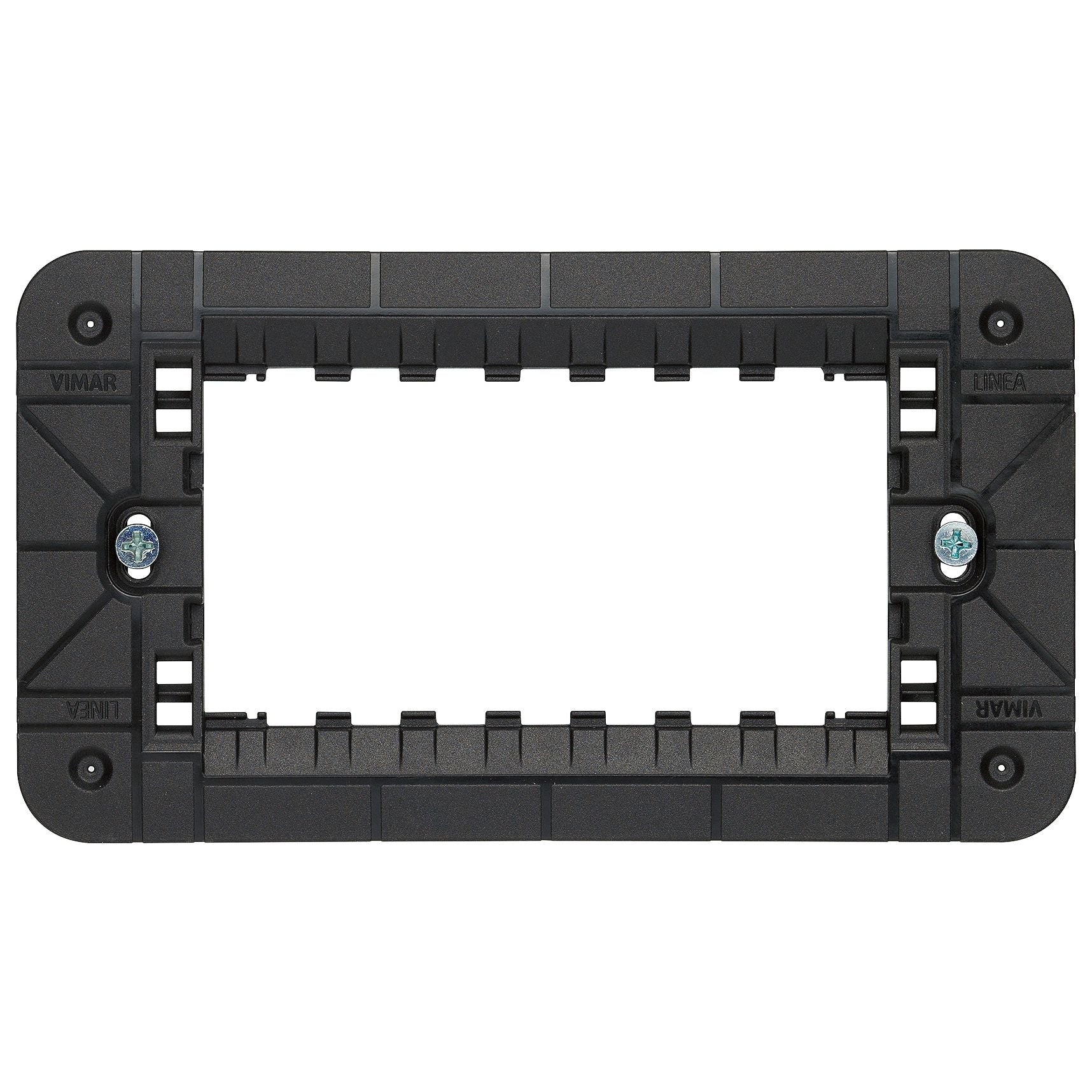 Vimar Linea 4-Module Mounting Frame, Flush Mount, With Screws, Thermoplastic — Quality Boat Parts