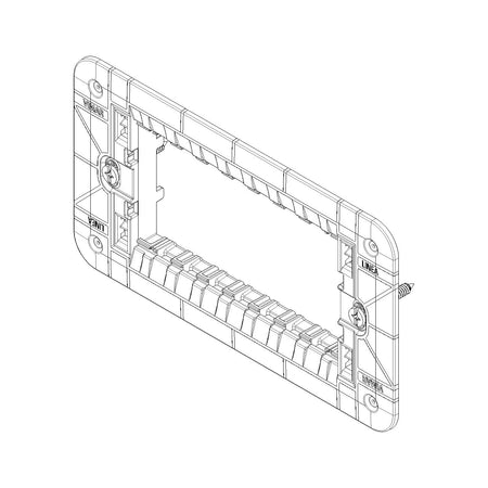 Vimar Linea 4-Module Mounting Frame, Flush Mount, With Screws, Thermoplastic — Quality Boat Parts