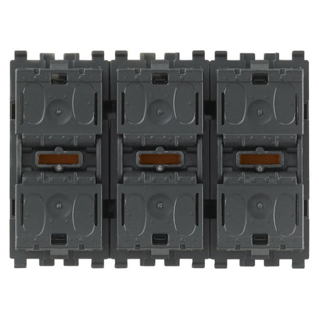 Vimar Eikon 3-Module 3-Rocker Push Button, For By-me Plus, 1M/2M Interchangeable Buttons, BUS 29V, IP40 — Quality Boat Parts