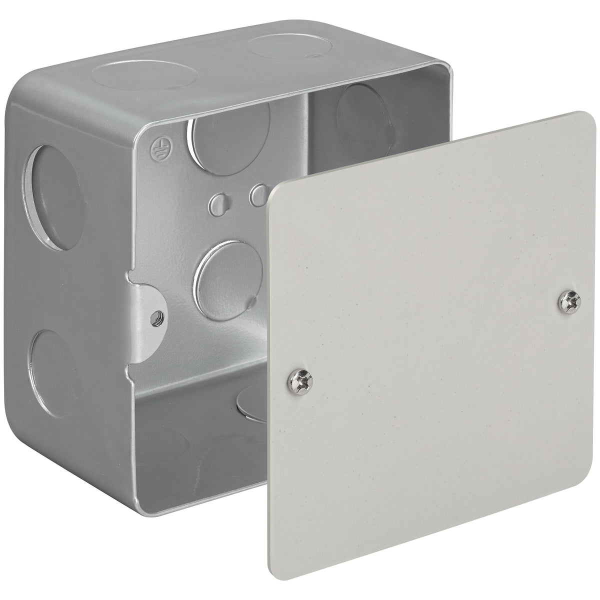 Vimar Flush Mounting Box for Floor Box, 3-Module, Zinc-Plated Metal — Quality Boat Parts